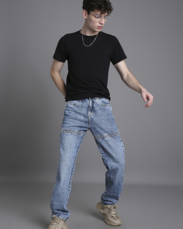 Stylish Light Blue Anti Fit Denim