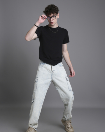 Stylish Vintage Multi Pocket Anti-Fit Denim