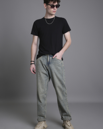 Stylish Vintage Multi Pocket Anti-Fit Denim